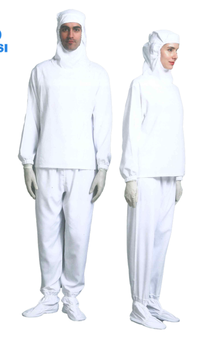 Autoclavable Cleanroom Suits - Seperate Cleanroom Coveralls Attached Hood