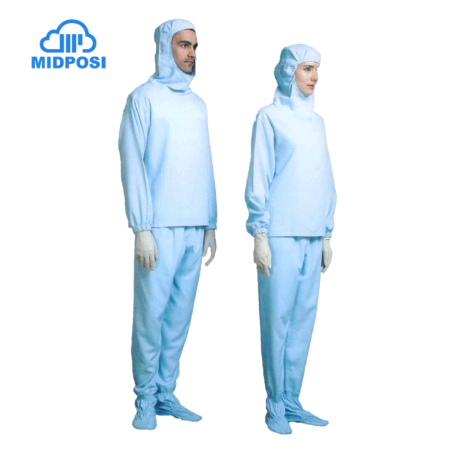 Autoclavable Cleanroom Suits - Seperate Cleanroom Coveralls Attached Hood and Socks