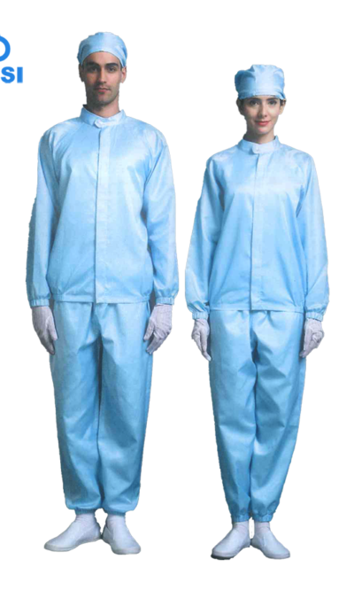 Autoclavable Cleanroom Suits - Pant Suit Font Zipper Type Attached