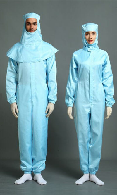 Cleanroom Suits- Hooded Coveralls Blue