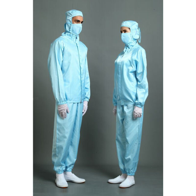 cleanroom work wear hooded jacket and pants md 2a01 (1)