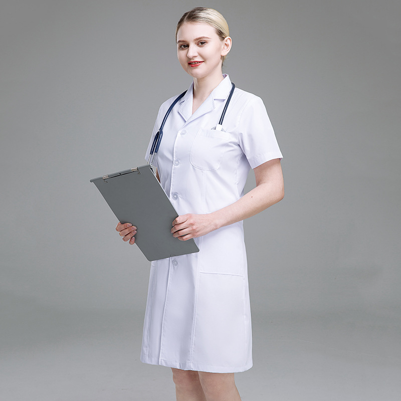 Women Lab Coat Short Sleeve