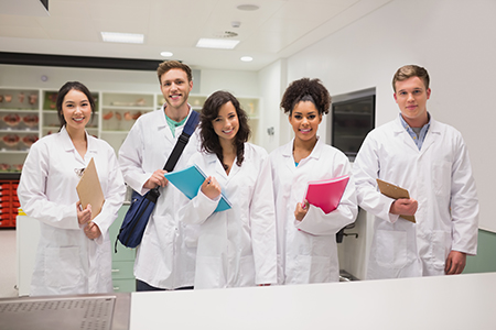 medical school lab coat