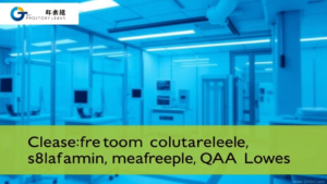 Modern clean room with monitors and equipment
