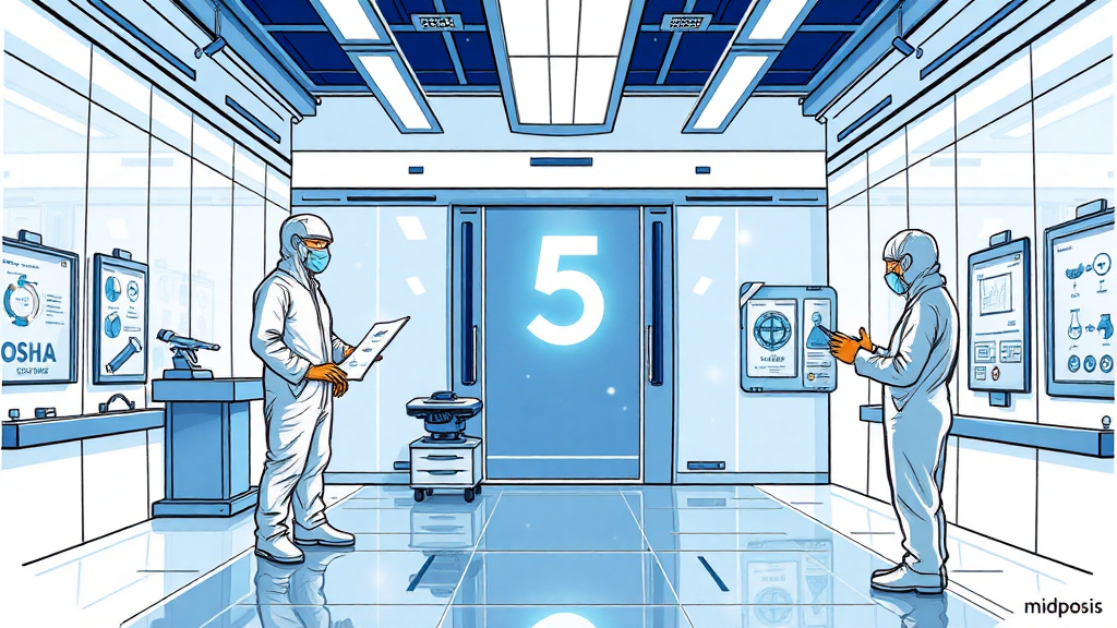 Cientistas em salas limpas discutindo processos de laboratório.