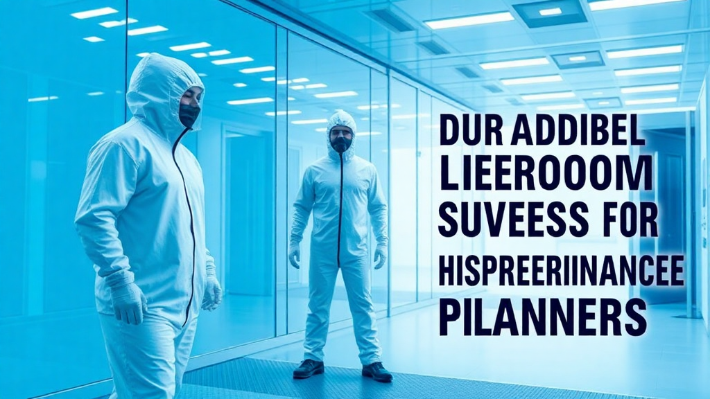 Two technicians in a cleanroom environment.