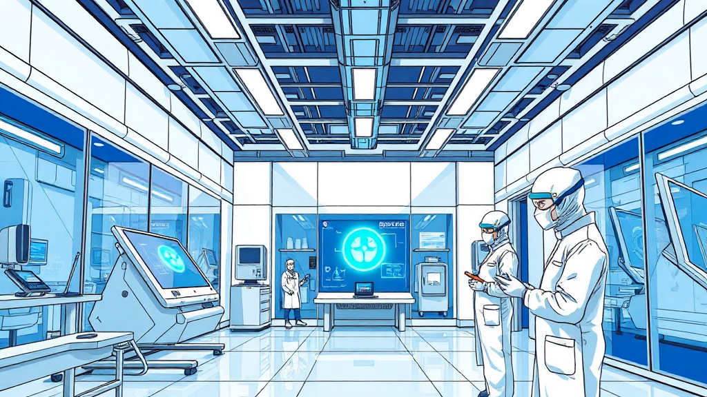 Scientists working in a high-tech laboratory.