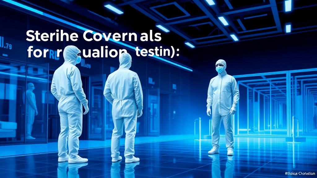 People in sterile suits in futuristic lab