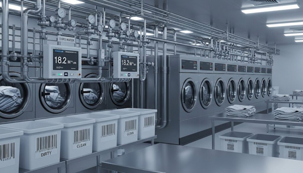 Reinraumkleidungsstücke, Kleidungswäsche -Sop, Reinraumsterilisation, Autoklave 121C -Kleidungsstücke, Gamma -Sterilisationskleidungsstücke, EU GMP Anhang 1 Kleider, ISO 14644 Kleidungsstücke, wiederverwendbare Reinraumkleidung, DI -Wasserwäsche, RFID -Kleidungsverfolgung