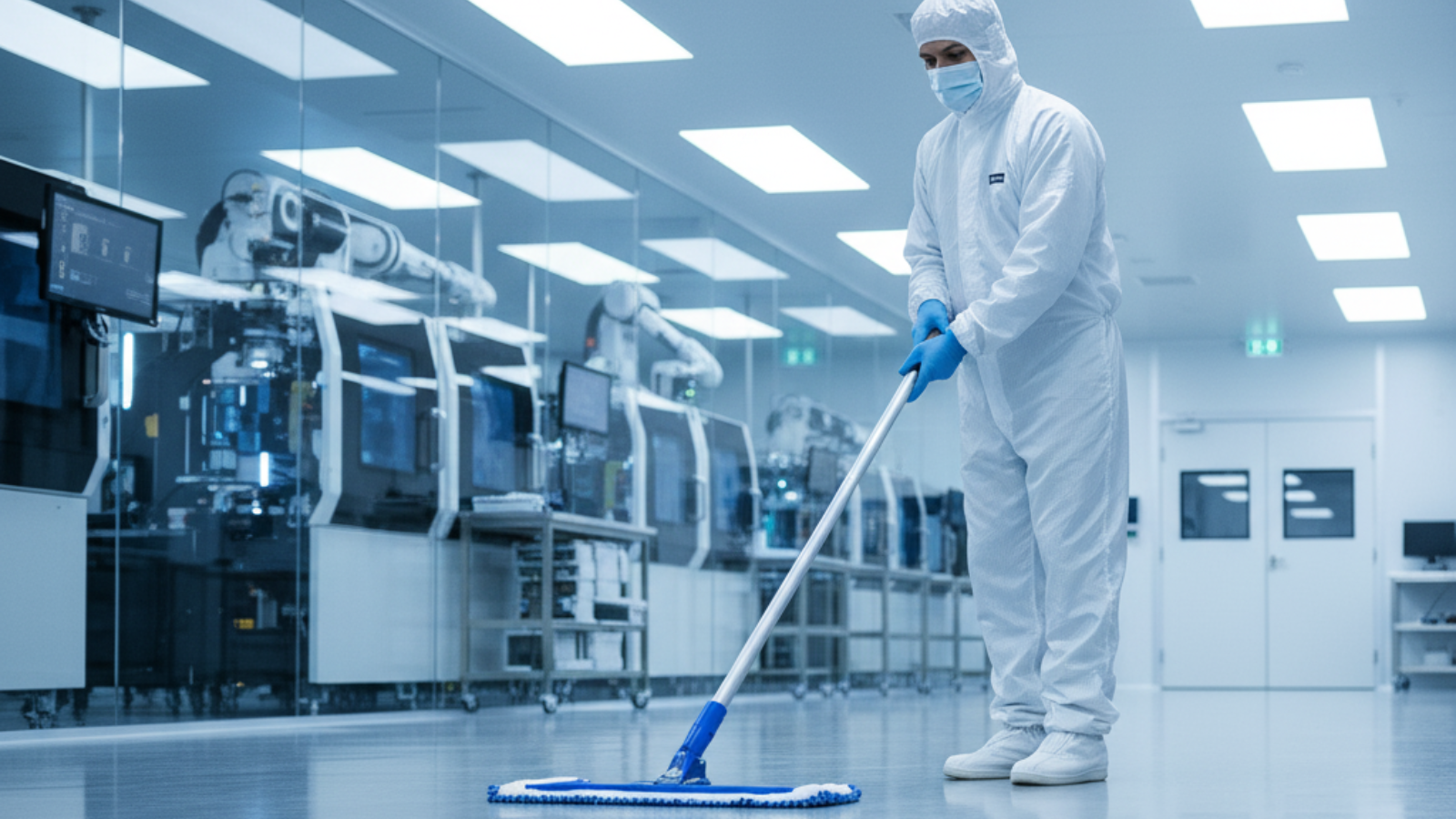 Semiconductor cleanroom mop application