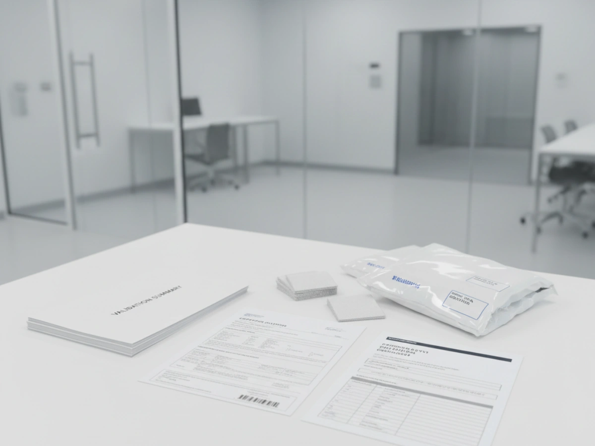 Audit preparation checklist for cleanroom mop validation documents and COA traceability