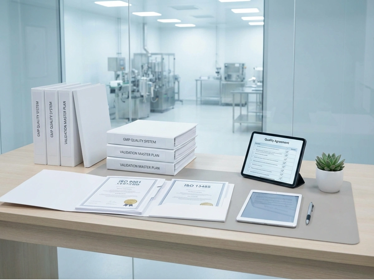 GMP quality system review for cleanroom mop supplier qualification and document assessment