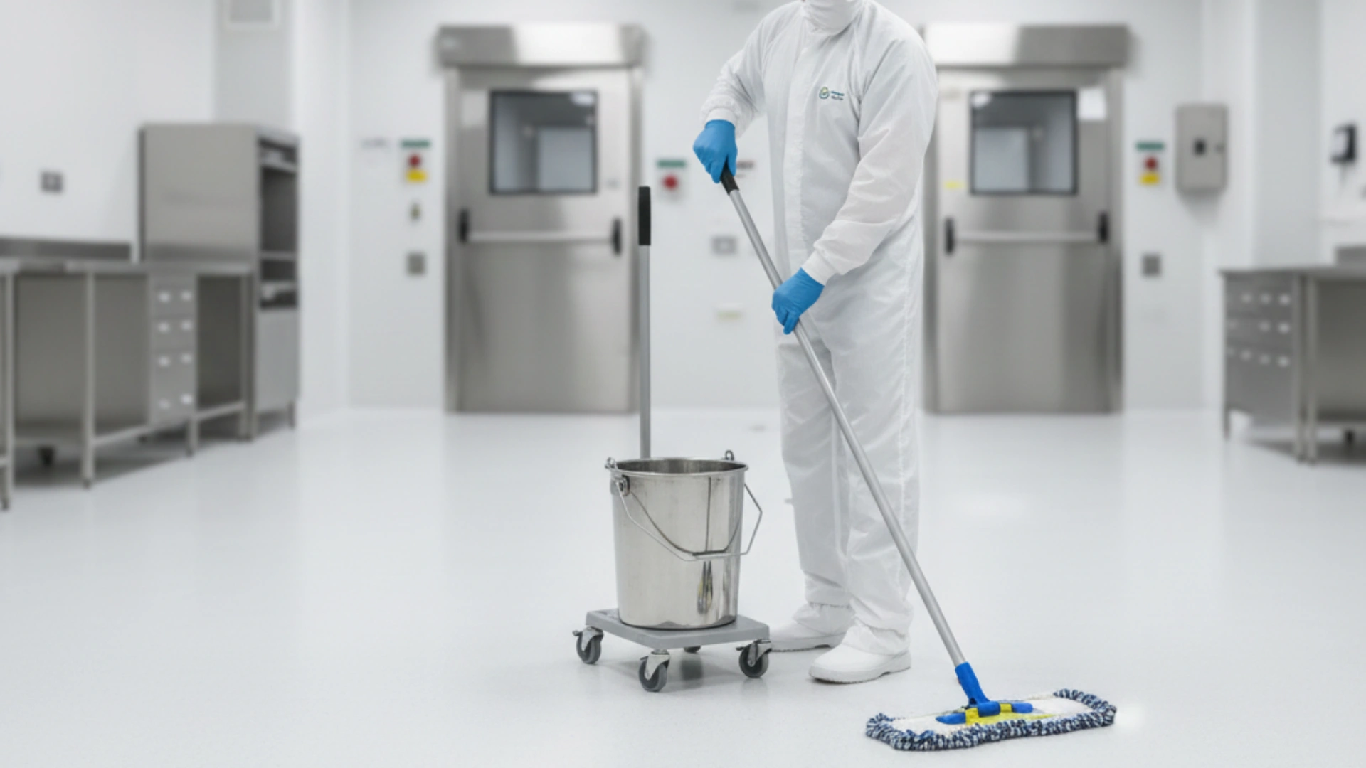 Pharmaceutical cleanroom mop cleaning SOP using sterile mops under GMP conditions