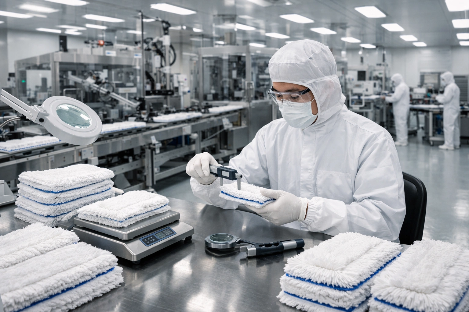 Modern Asian cleanroom consumables manufacturing facility with automated production lines in GMP environment