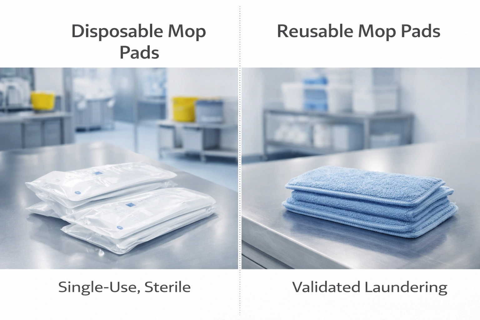 Foruza kontraŭ reuzebla purĉambra mop-kompara decidogvidilo por medicina akiro