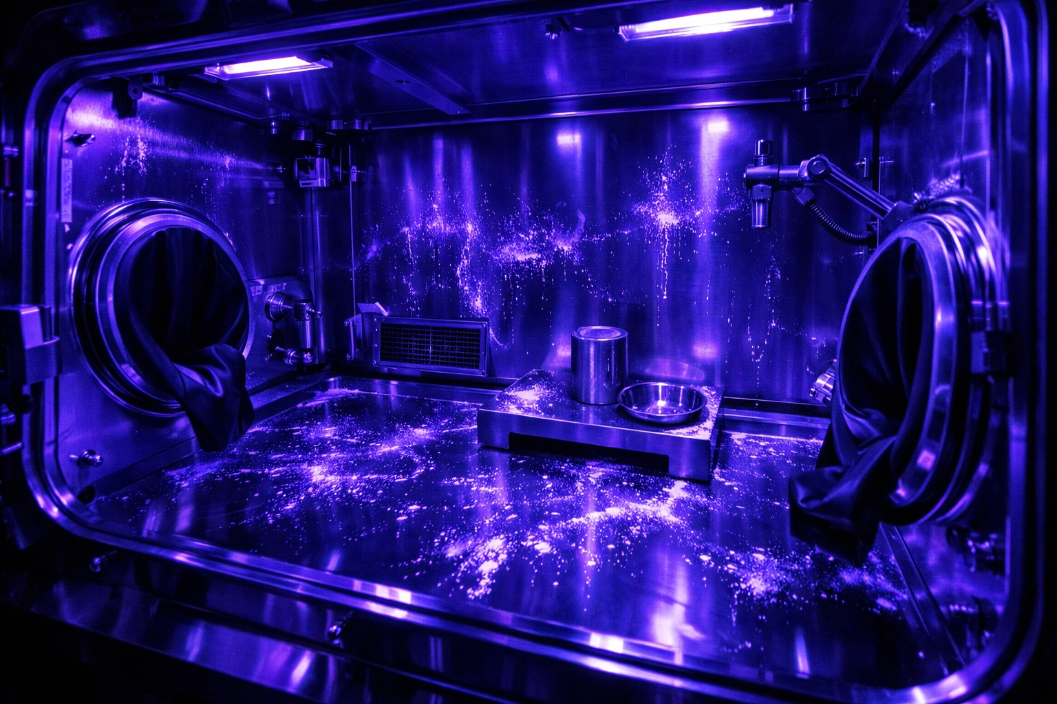 Technical cleanroom documentation style illustration supporting SOP execution and standardization