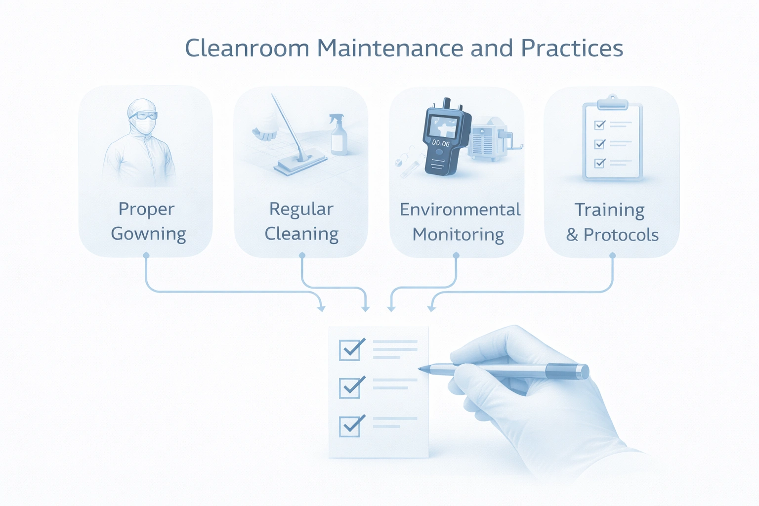 cleanroom contamination control decision protocol diagram