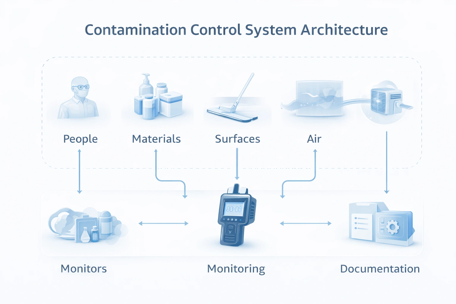 cleanroom contamination control system architecture diagram