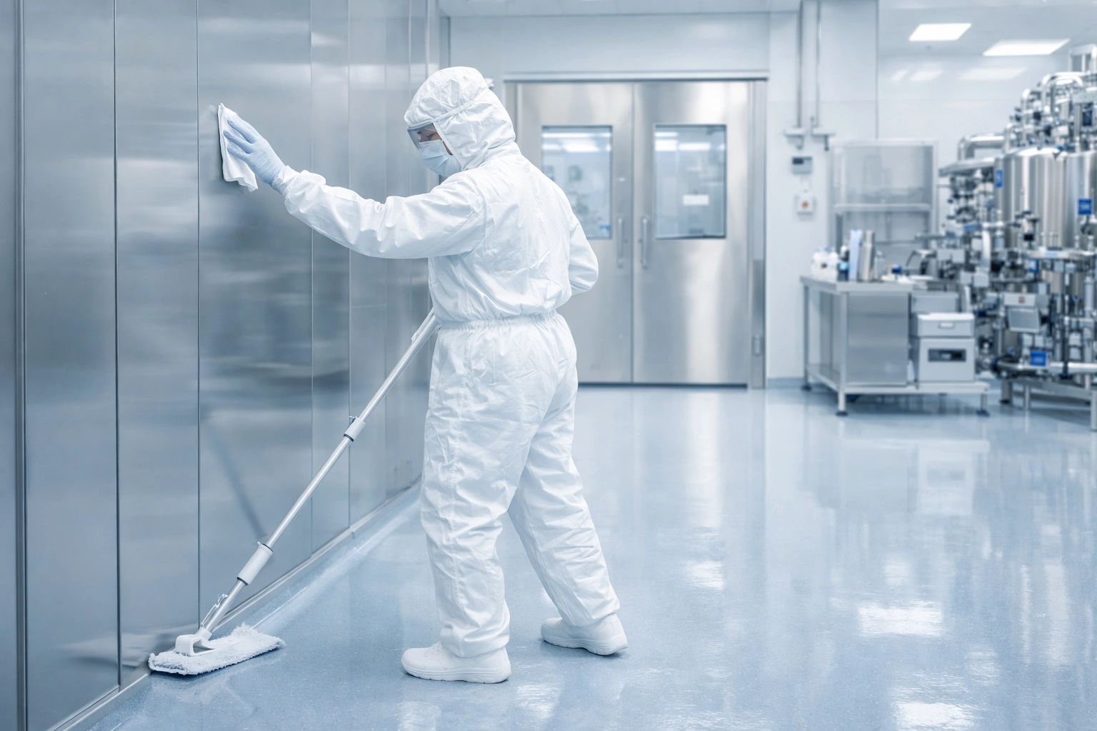 Decision tree showing immediate actions when critical alert sounds, with branches for product contact areas vs non-critical areas and corresponding response protocols