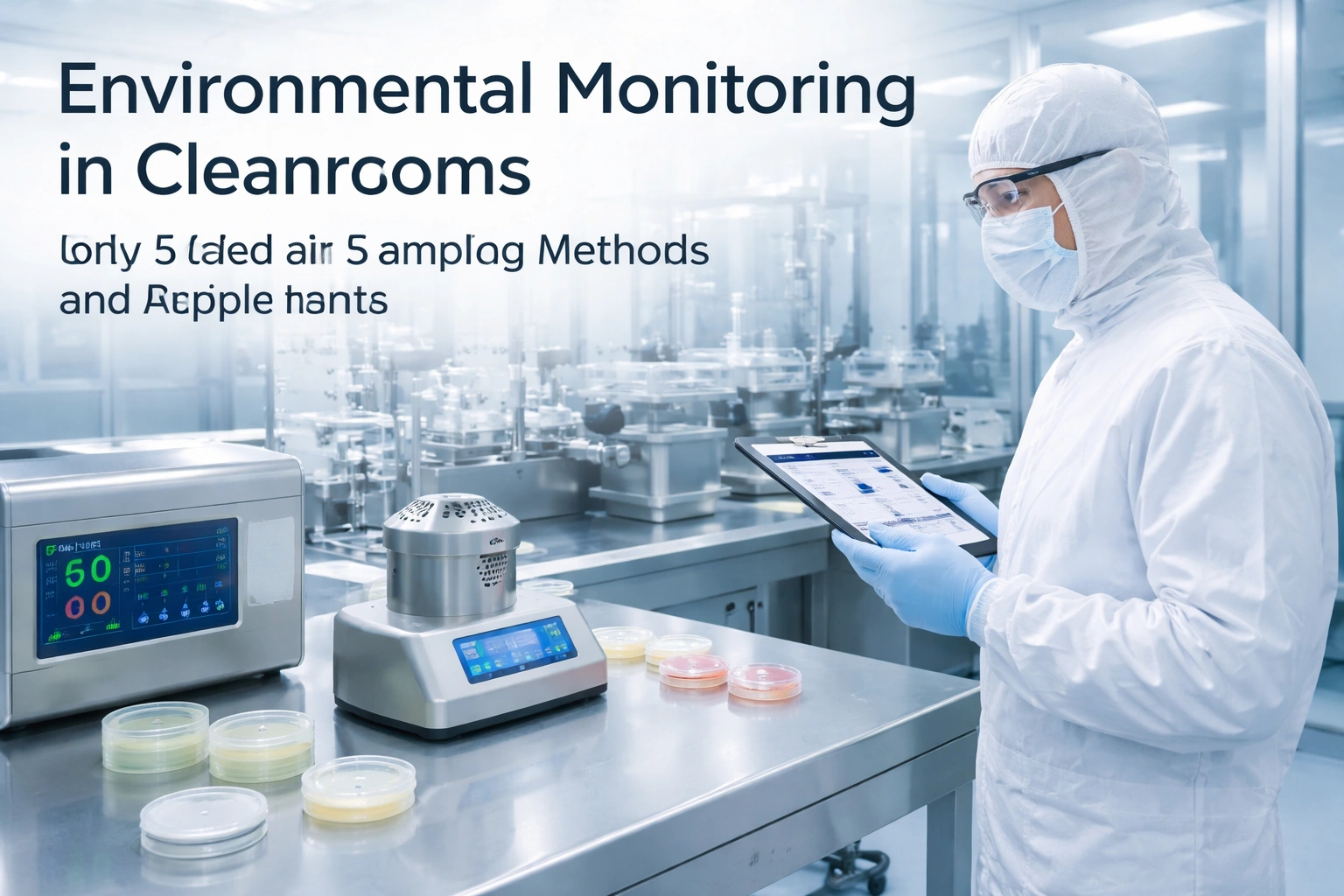 Environmental monitoring in a GMP pharmaceutical cleanroom