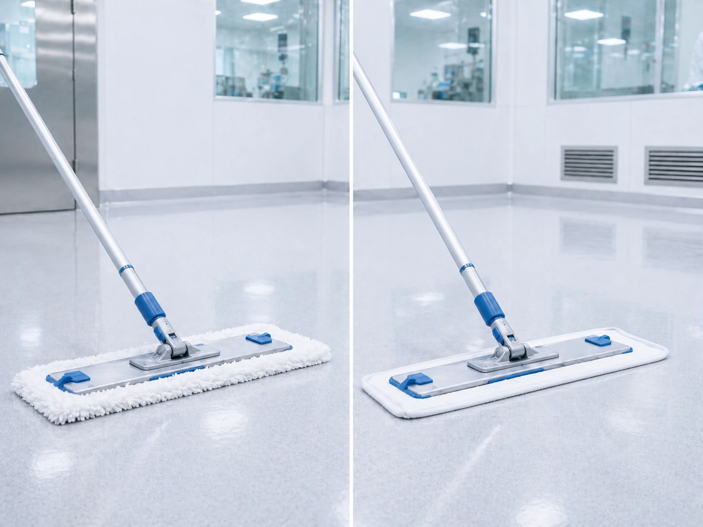 Microfiber and polyester cleanroom mop comparison for controlled environments