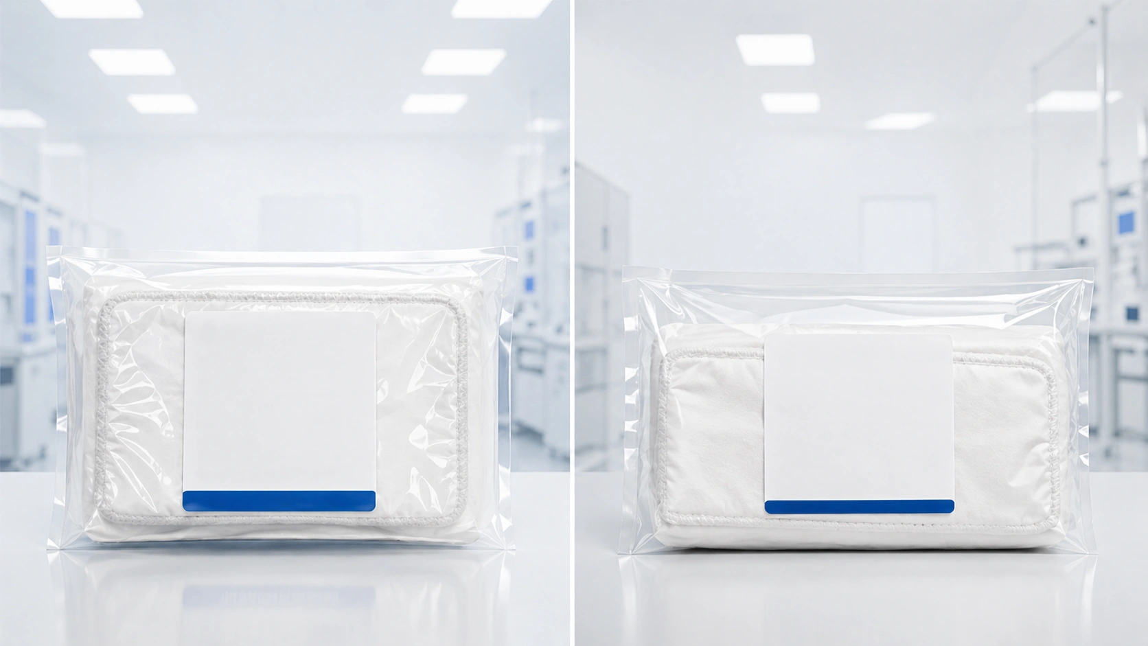 Sterile versus non-sterile cleanroom mop covers for GMP cleaning