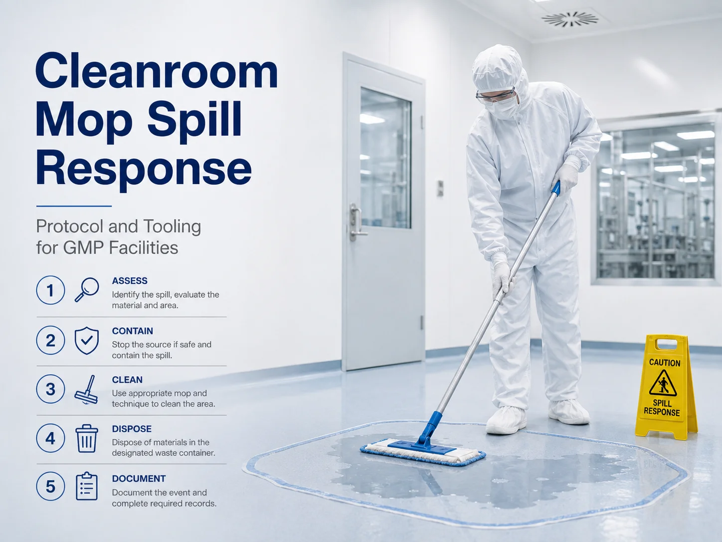 Cleanroom mop environmental impact and sustainability concept — lifecycle, disposal pathways, and environmental considerations for GMP pharmaceutical cleanroom consumable programs
