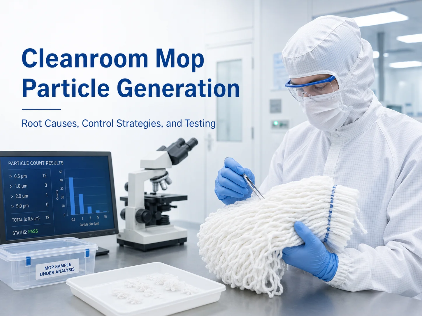 Cleanroom Mop Particle Generation - Root Causes, Control Methods, and Testing