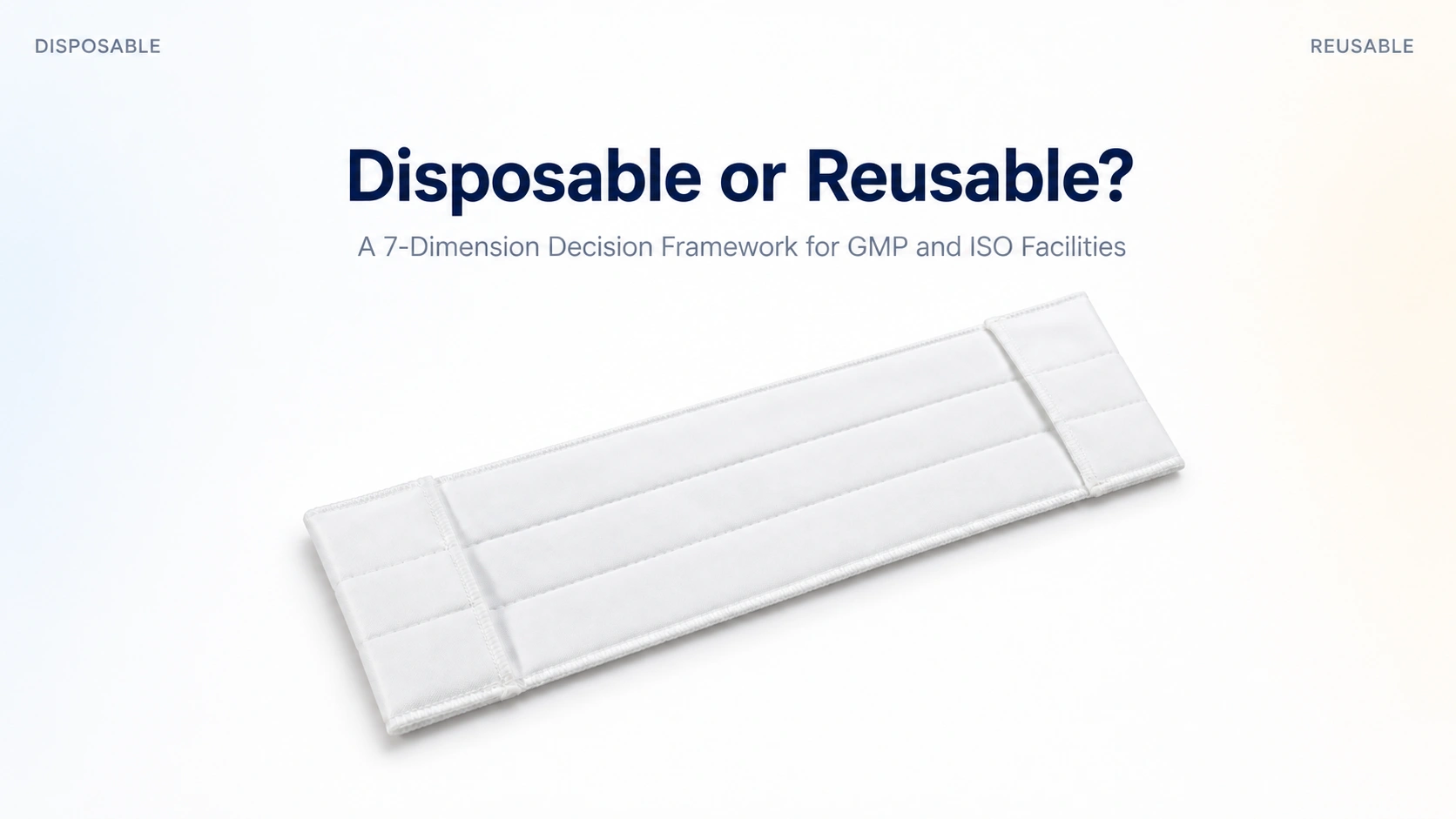 Disposable or Reusable — A cleanroom mop strategic choice for GMP and ISO facilities