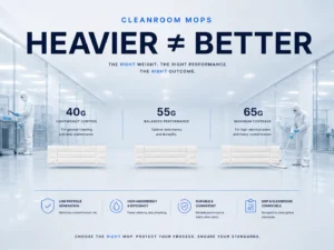 MIDPOSI cleanroom mop in pharmaceutical cleanroom environment for contamination control