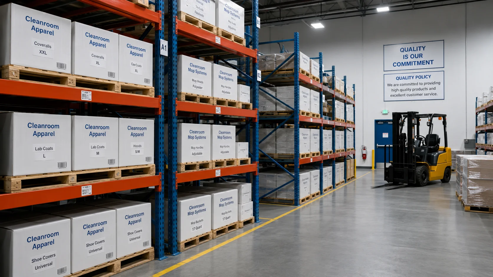 Cleanroom products warehouse logistics finished goods storage