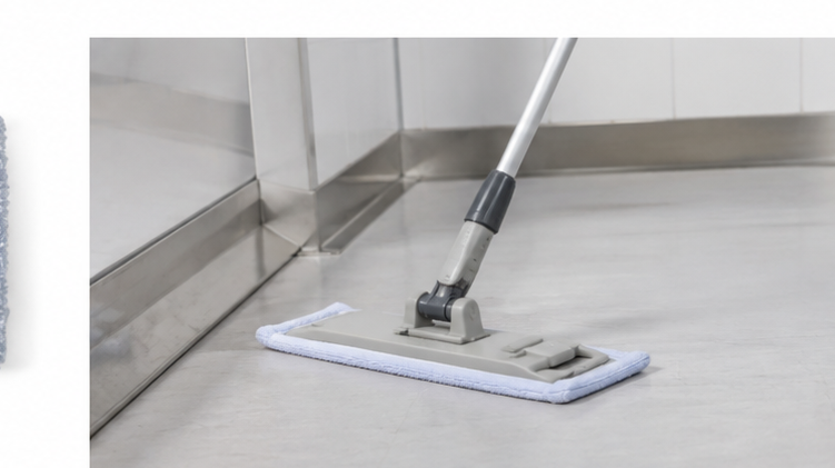 Reusable Microfiber Cleanroom Mop — application view