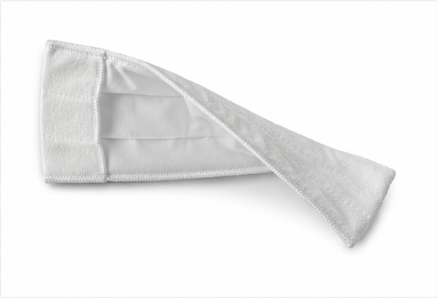 Back pocket construction of white 40 cm microfiber cleanroom mop