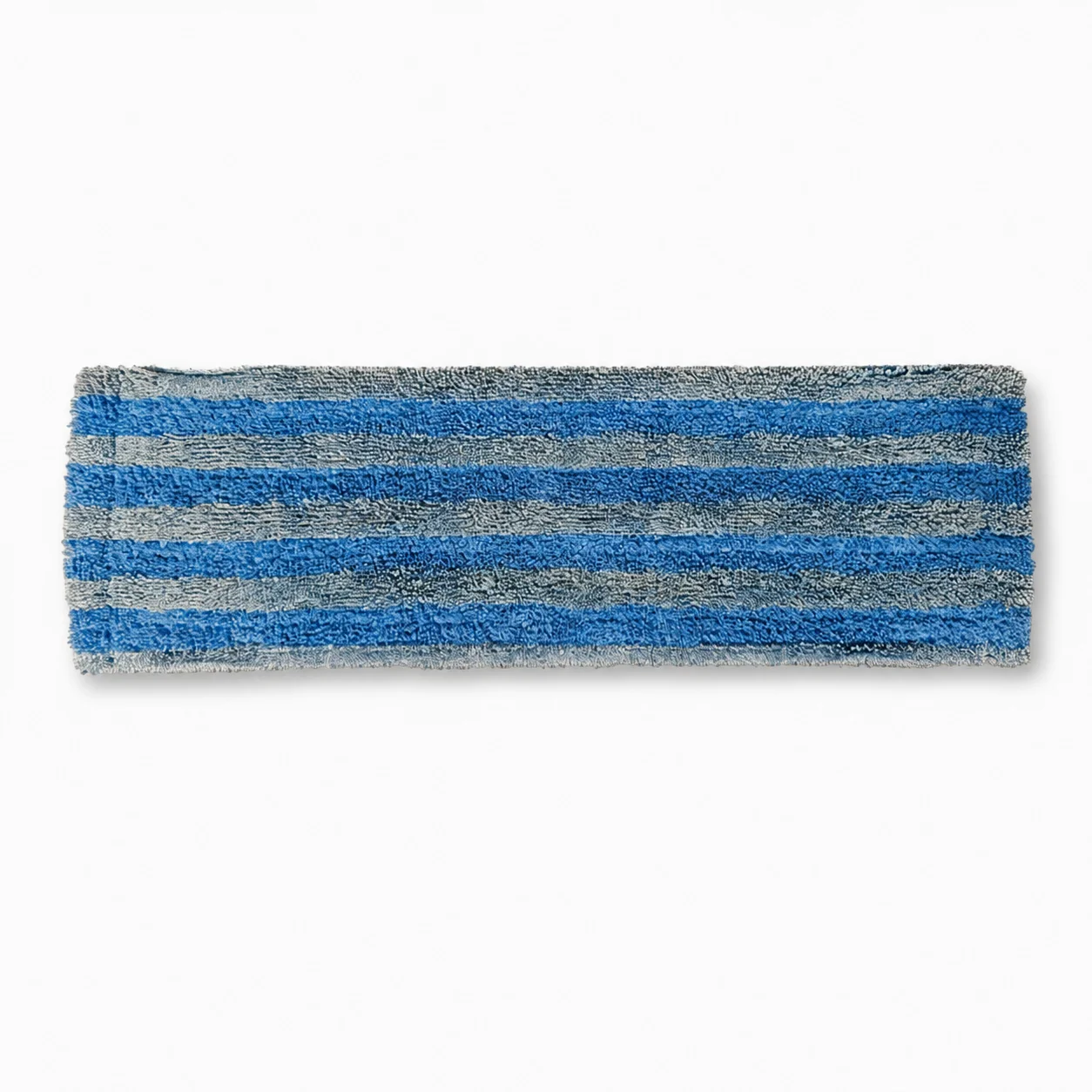 Reusable blue-striped microfiber cleanroom mop pad
