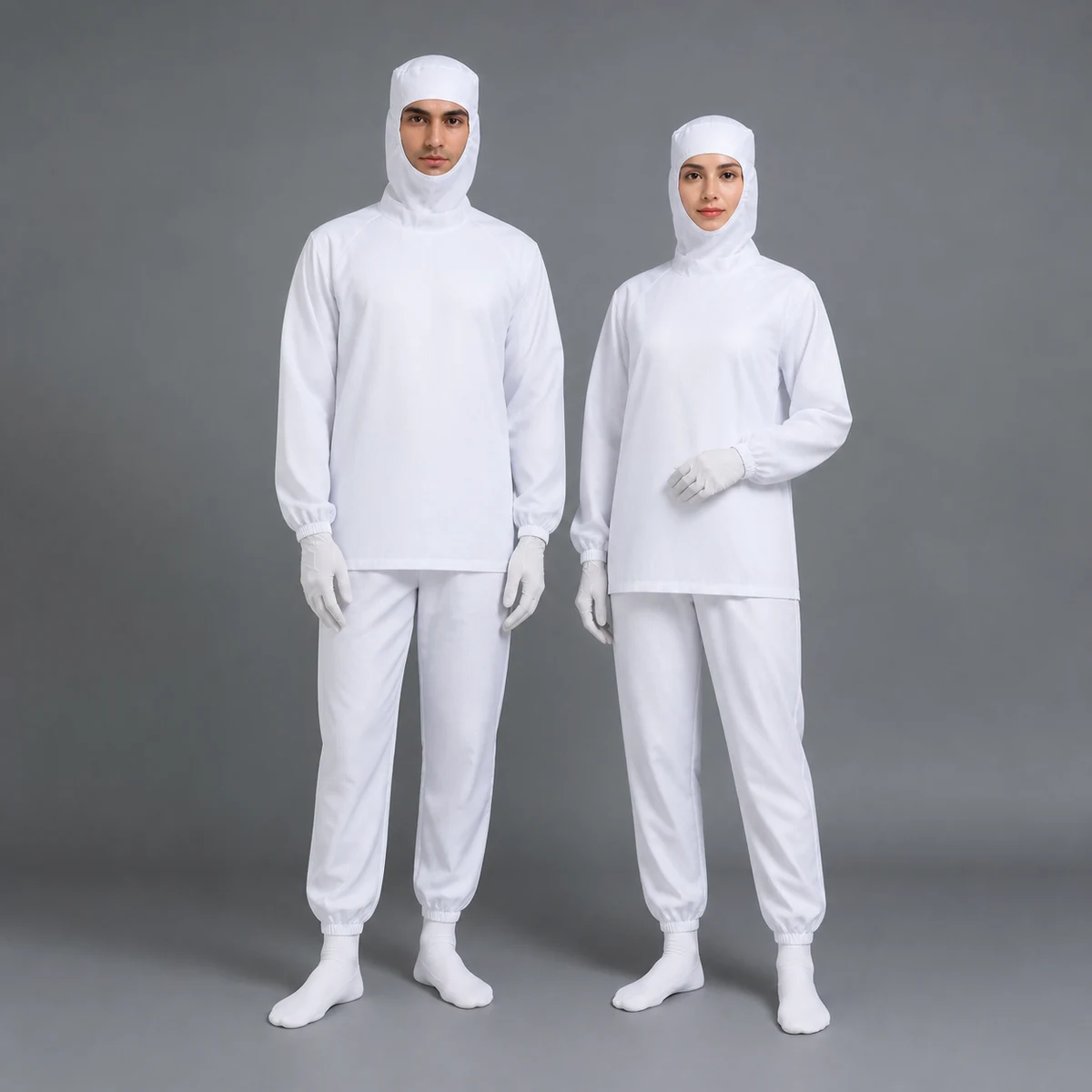 MIDPOSI MD-1A01 Grade C/D Clean Workshop Workwear with hood and connected socks