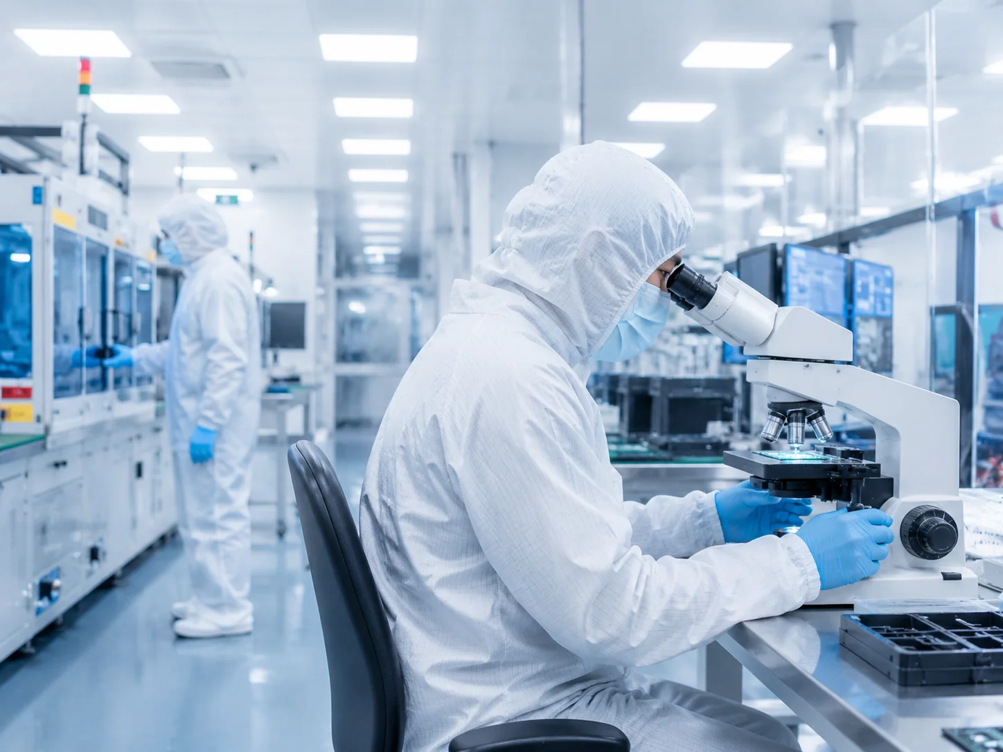 Pharmaceutical and biotech cleanroom production environment