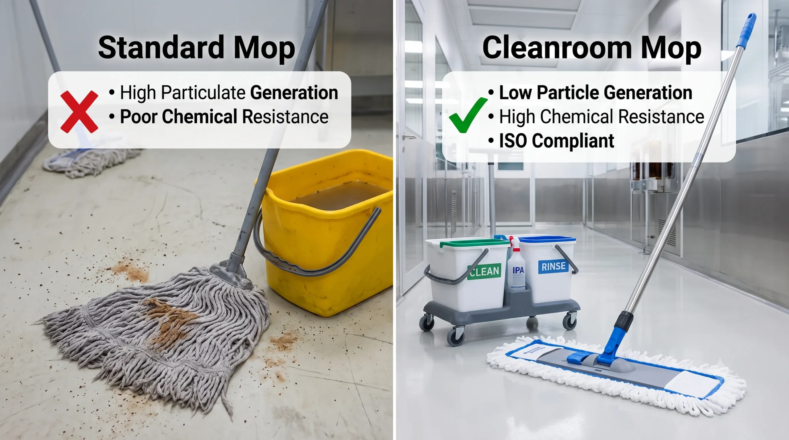 Pharmaceutical cleanroom corridor highlighting contamination control risks and the hidden threat of inadequate cleaning protocols